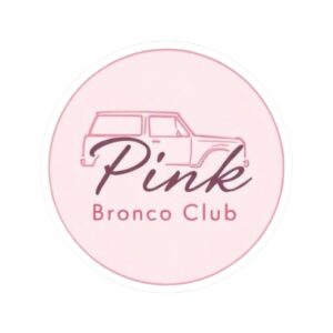 Pink Bronco Club Stickers